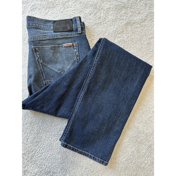 Hudson - Blake Slim Straight Jeans Men's 34 Distressed Stretch Denim - Picture 1 of 13